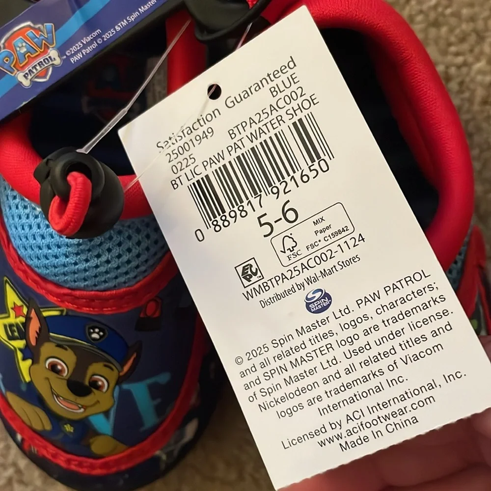 Nickelodeon Paw Patrol Water Shoes - Various Sizes
